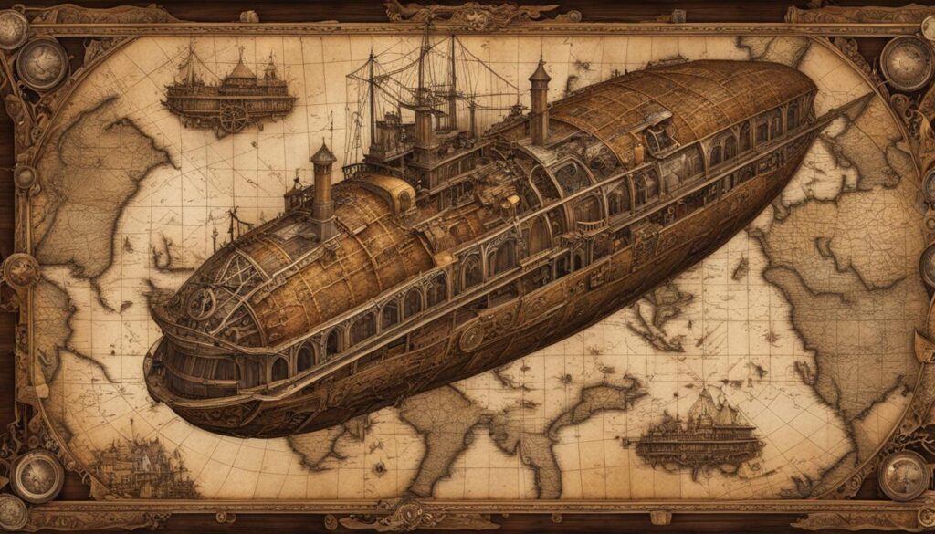 Vintage map making for steampunk worlds