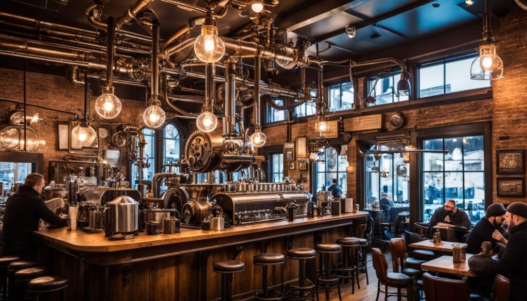 Steampunk-themed coffee shops worldwide