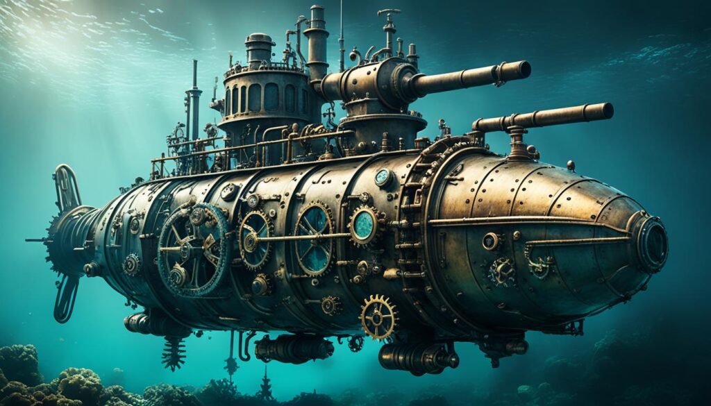 Steampunk underwater exploration concepts